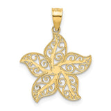 14k Polished Filigree Starfish Pendant K6057
