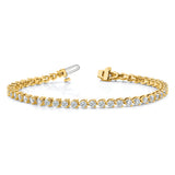 14k Complete 10.2 carat Round A Diamond 3-prong 7 inch Tennis Bracelet X2844A