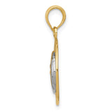 14k and Rhodium Sun and Moon Charm M2204