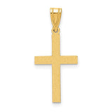 14k Sandblasted Cross Pendant XR100