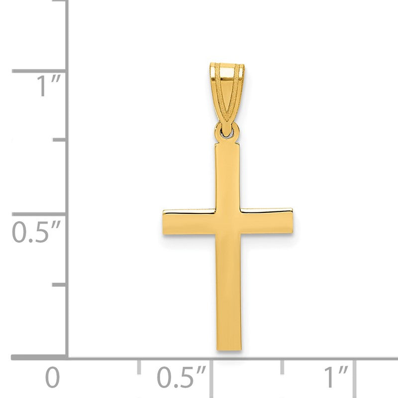 14k Sandblasted Cross Pendant XR100