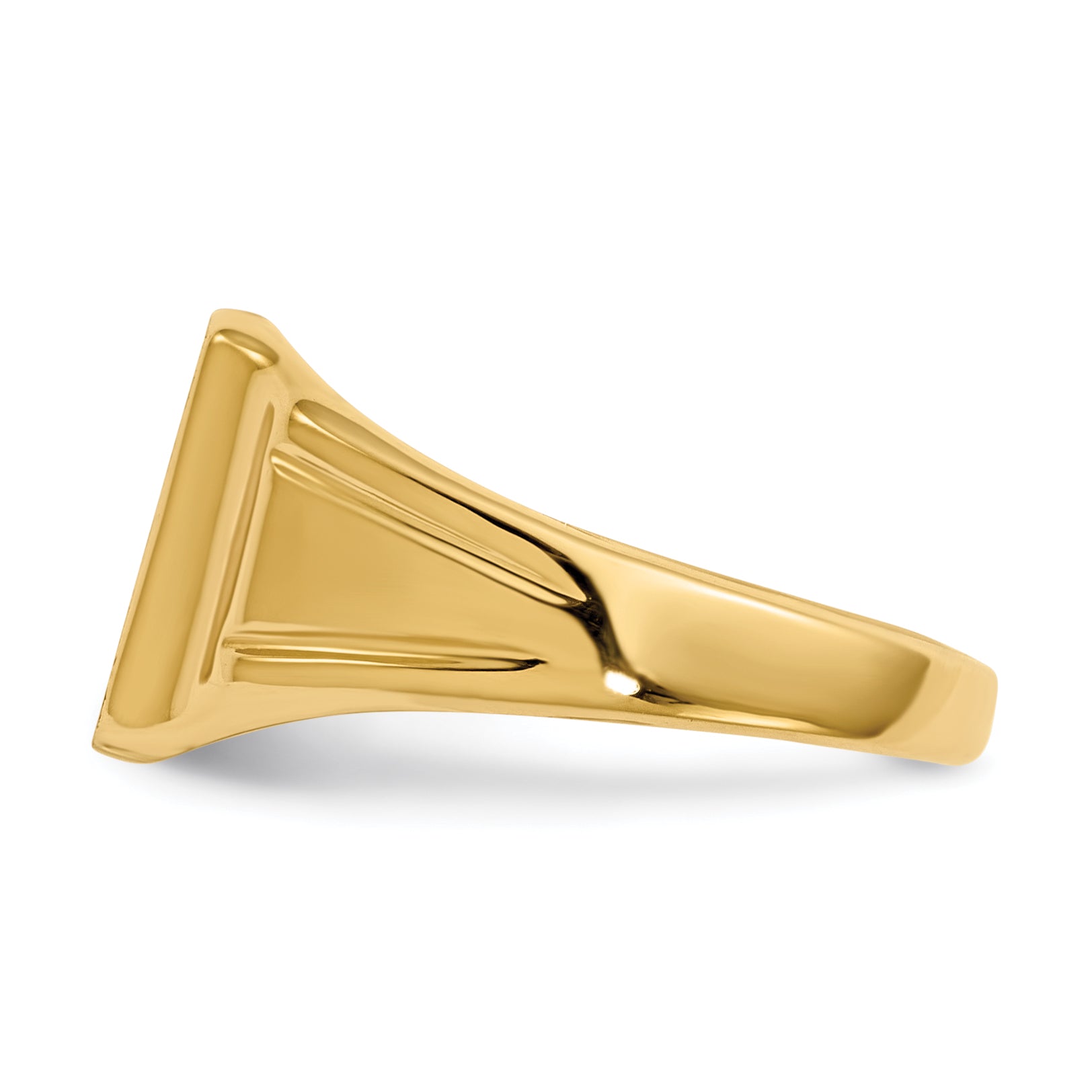14k 7.5x9mm Closed Back Signet Ring RS355