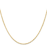 14K 14 inch 1.10mm Singapore with Spring Ring Clasp Chain PEN9