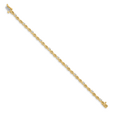 14k Complete 1/2 carat Round A Diamond 4-prong X-design 7 inch Tennis Bracelet X2106A