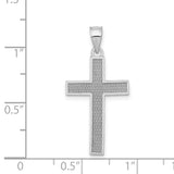 14K White Gold Cross Pendant K4973