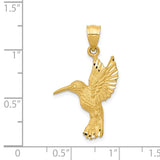 14K Diamond-cut Hummingbird Pendant K3227
