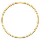 14k Polished Square Tube 3.00mm Slip-on Round Bangle Bracelet DB472