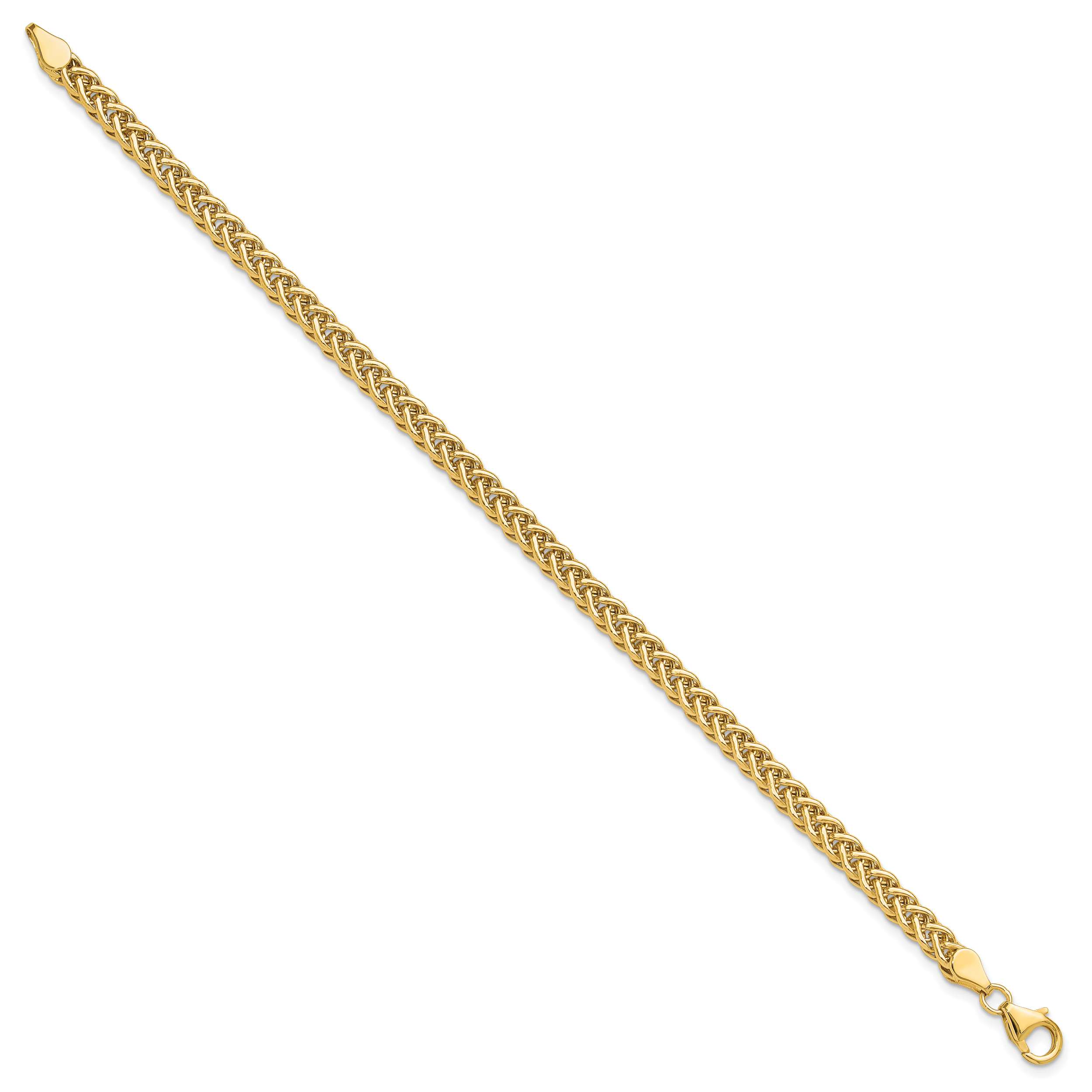 14k Polished 4.3mm Fancy Braided Link 17 inch Necklace SF2413