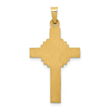 14k INRI Hollow Iona Crucifix Pendant XR287