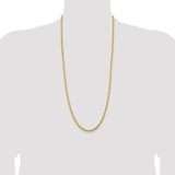 14K 26 inch 4.25mm Diamond-cut Rope with Lobster Clasp Chain 033L