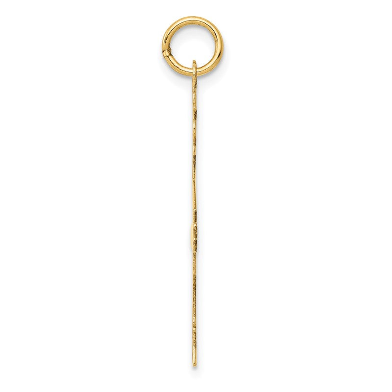 14k Plain Polished Large Boy Charm M117