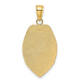 14k Polished Police Badge with Engravable Area Pendant C2252