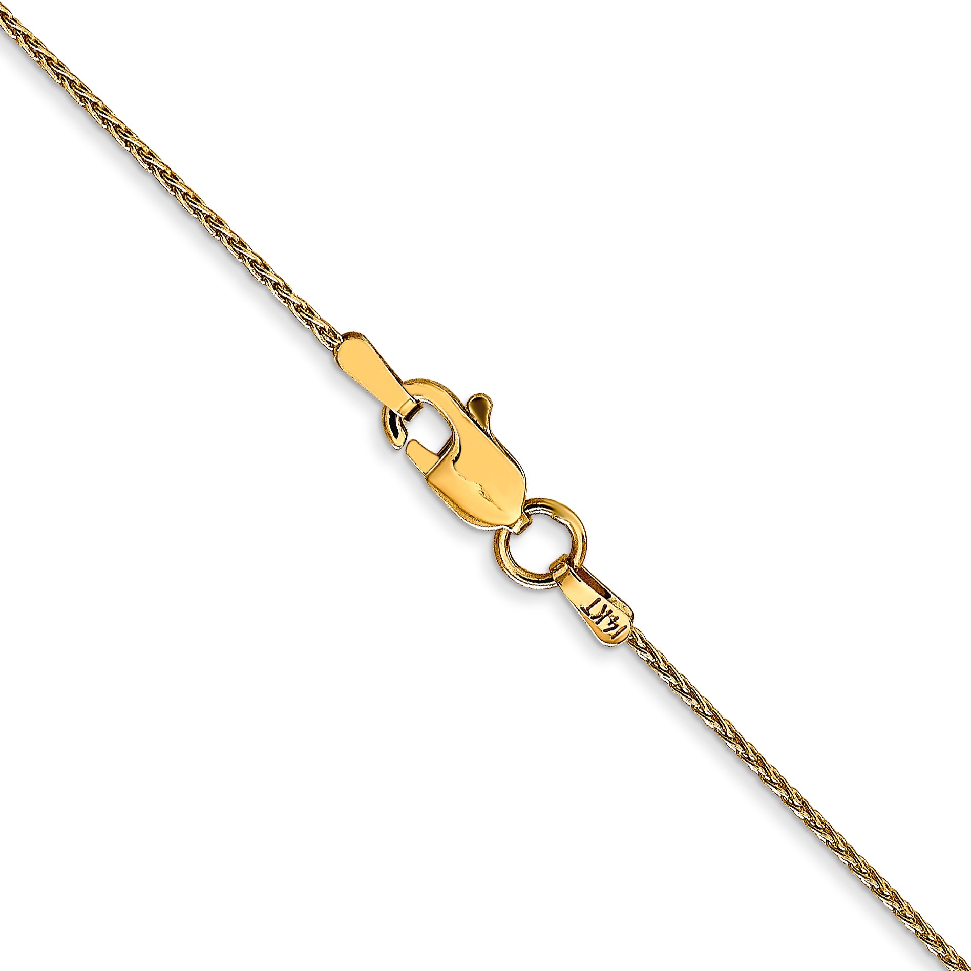 14k 10 inch 1mm Parisian Wheat with Lobster Clasp Anklet PEN264