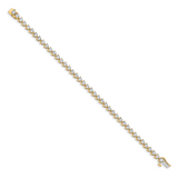 14k White Gold Complete 2 carat Diamond Illusion Setting 7 inch Tennis Bracelet BM4656
