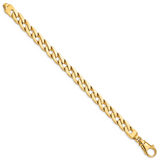 14K 20 inch 9mm Hand Polished Fancy Link with Fancy Lobster Clasp Chain LK374