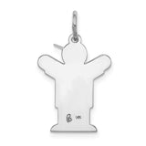 14k The Kids Small Heart Shirt Boy Engravable Love Charm XK1147Y