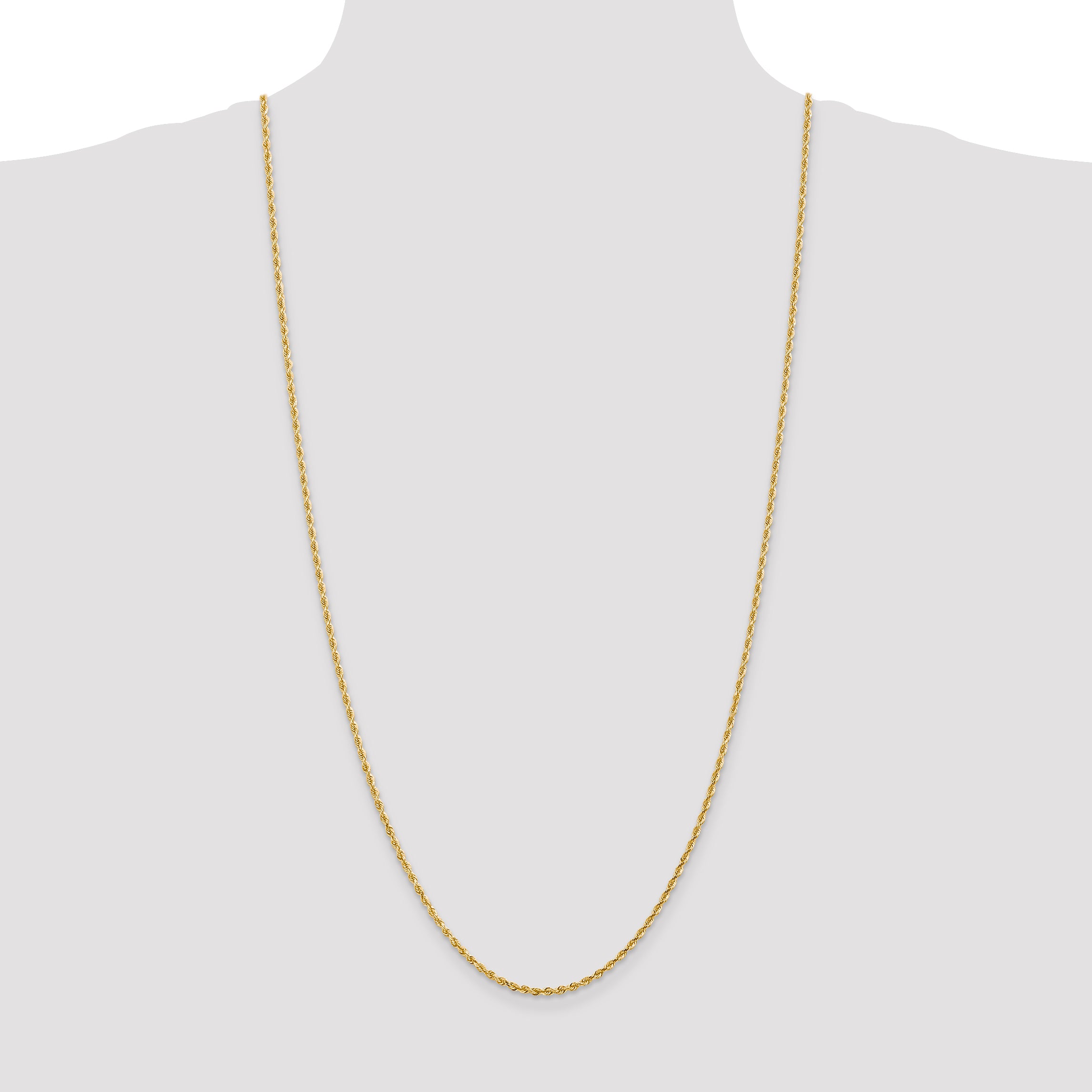 14K 10 Inch 2.25mm Diamond-cut Quadruple Rope Lobster Clasp Anklet QTR018