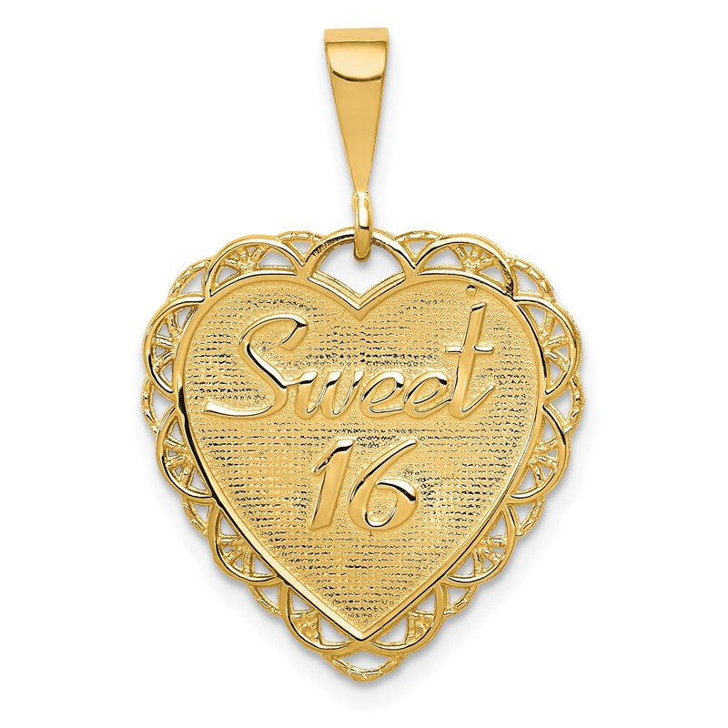 14k Reversible SWEET 16 / REACH FOR THE STARS Charm C1669