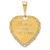 14k Reversible SWEET 16 / REACH FOR THE STARS Charm C1669