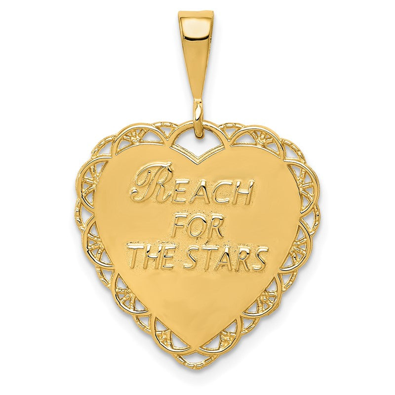 14k Reversible SWEET 16 / REACH FOR THE STARS Charm C1669