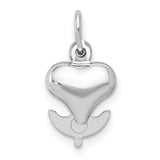 14K White Gold 3D Moveable Heart/Cross/Anchor Pendant K5162