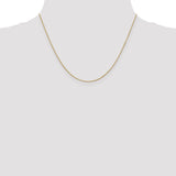 14K 26 inch .9mm Diamond-cut Round Open Link Cable with Lobster Clasp Chain PEN326