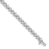 14k White Gold Complete 8.5 carat Round A Diamond 3-prong 7 inch Tennis Bracelet X2843WA