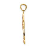 14K Two-Tone Cross Pendant C4692