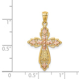 14K Two-Tone Cross Pendant C4692