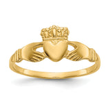 14k Ladies Polished Claddagh Ring D1875