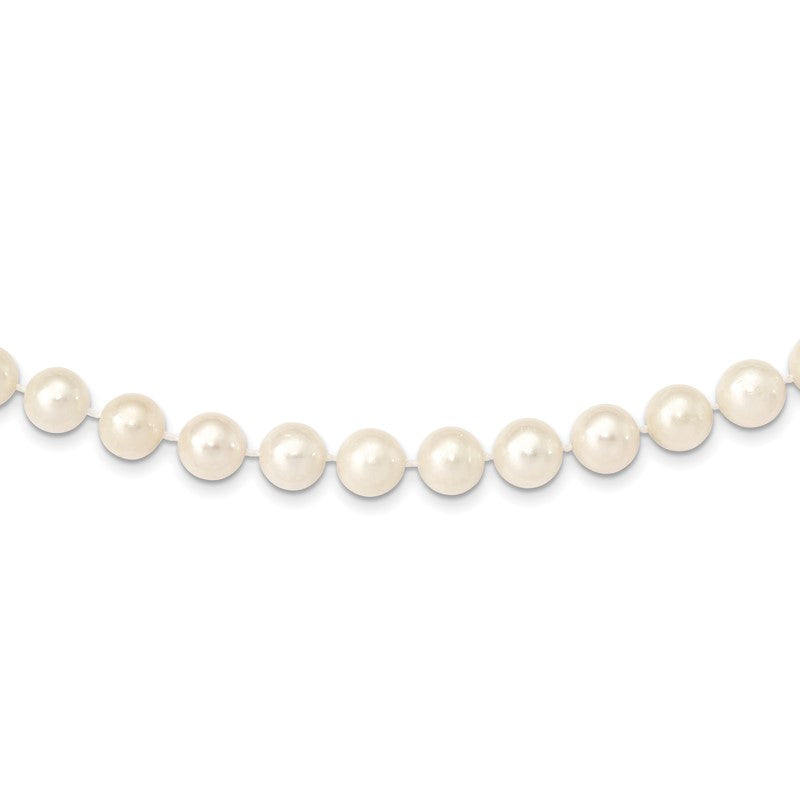 14k 10-11mm White Near-Round Freshwater Cultured Pearl 16 inch Necklace WPN100