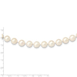 14k 10-11mm White Near-Round Freshwater Cultured Pearl 16 inch Necklace WPN100