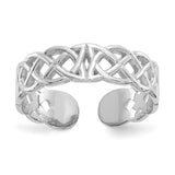 14k White Gold Polished Celtic Knot Toe Ring K5104