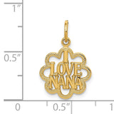 14k I LOVE NANA Charm C1710