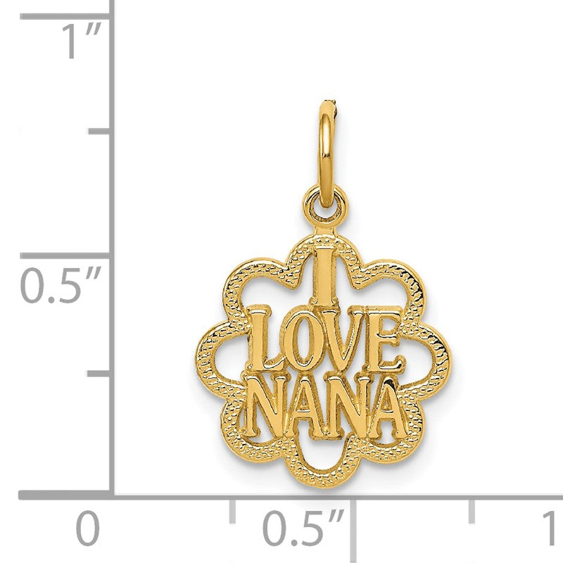 14k I LOVE NANA Charm C1710