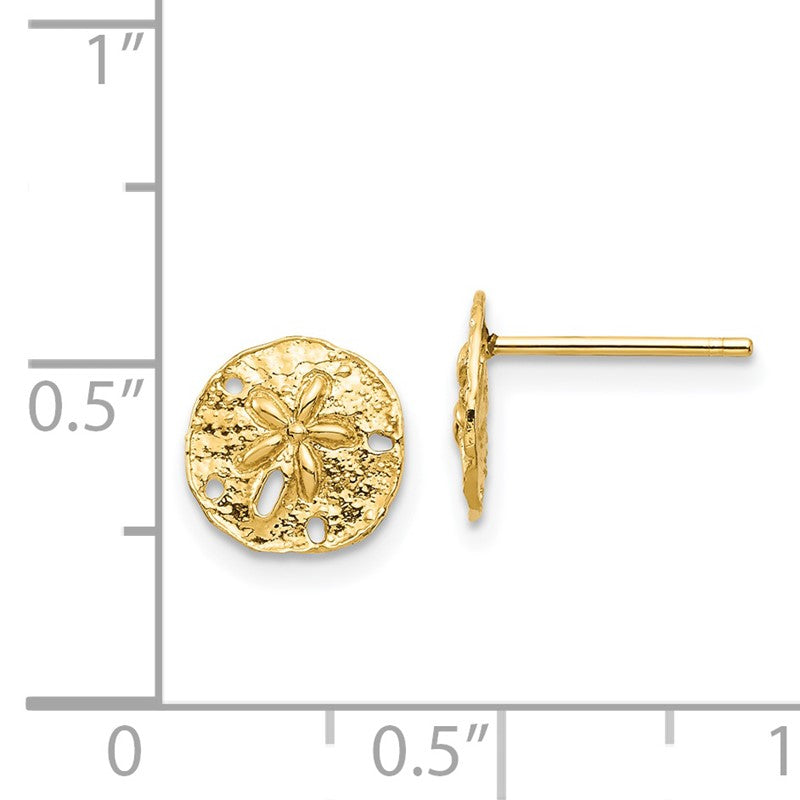 14K Sand Dollar Post Earrings TC1022