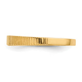 14k Polished & Ridged Baby Ring D122