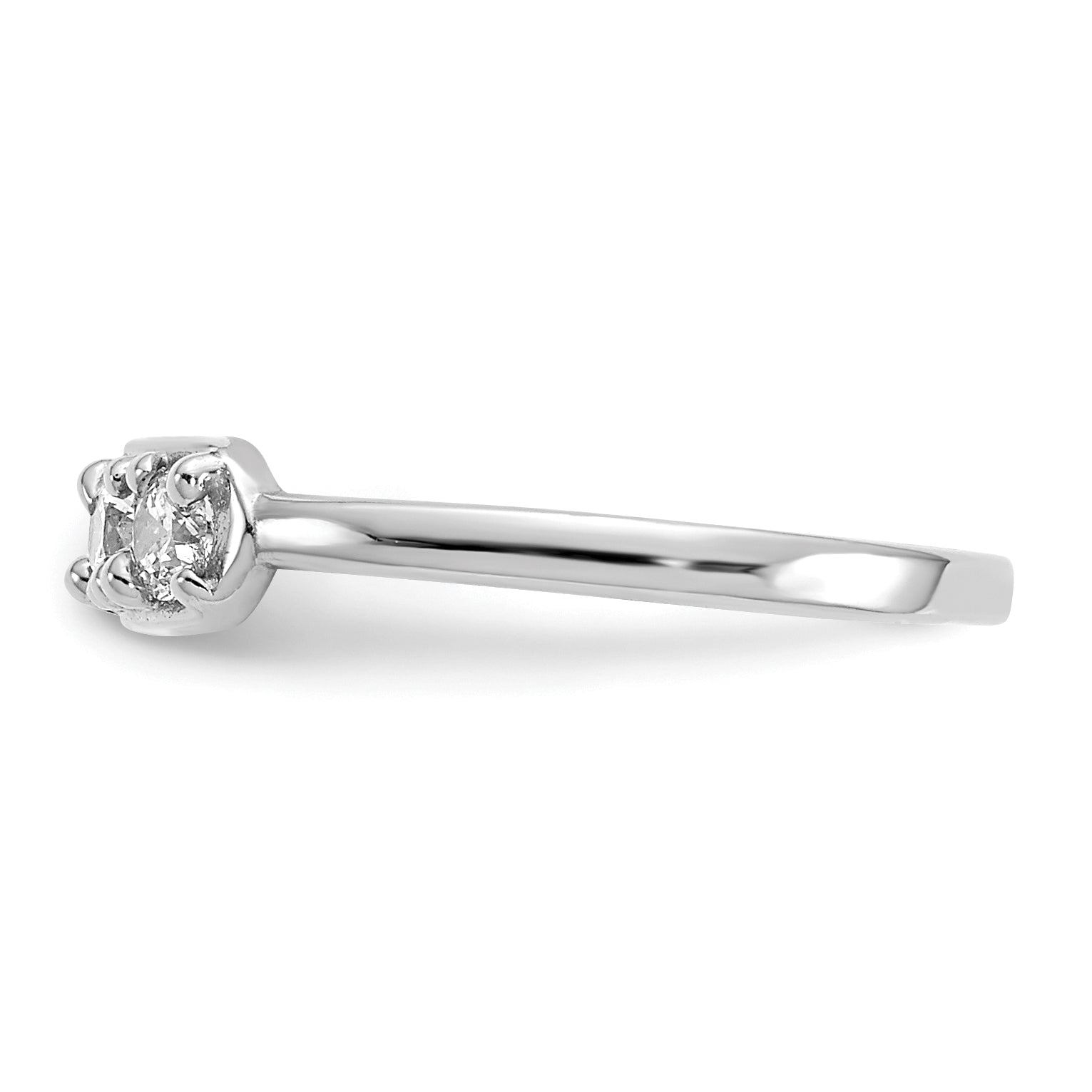 14k White Gold CZ Toe Ring K1532