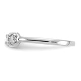14k White Gold CZ Toe Ring K1532