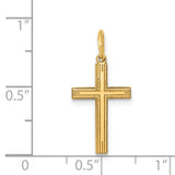 14K Laser Designed Cross Charm XR992