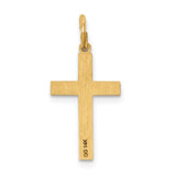 14K Laser Designed Cross Charm XR992
