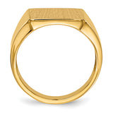 14k 13.5x15.0mm Open Back Mens Signet Ring RS636