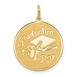 14k GRADUATION DAY Engravable Disc Charm A1076