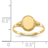 14k Childs Fancy Signet Ring R217