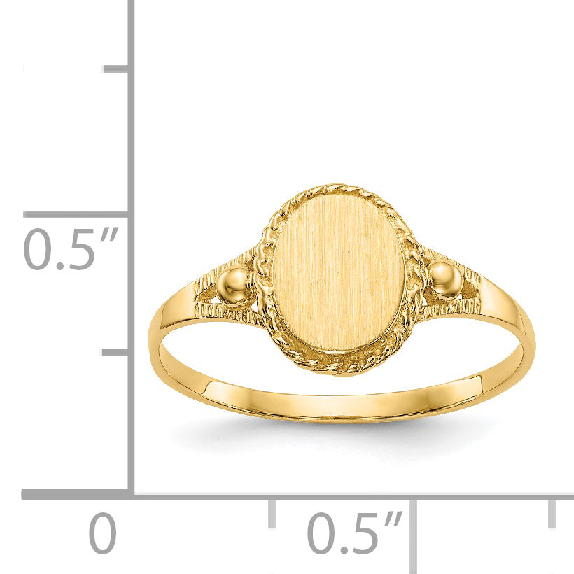 14k Childs Fancy Signet Ring R217