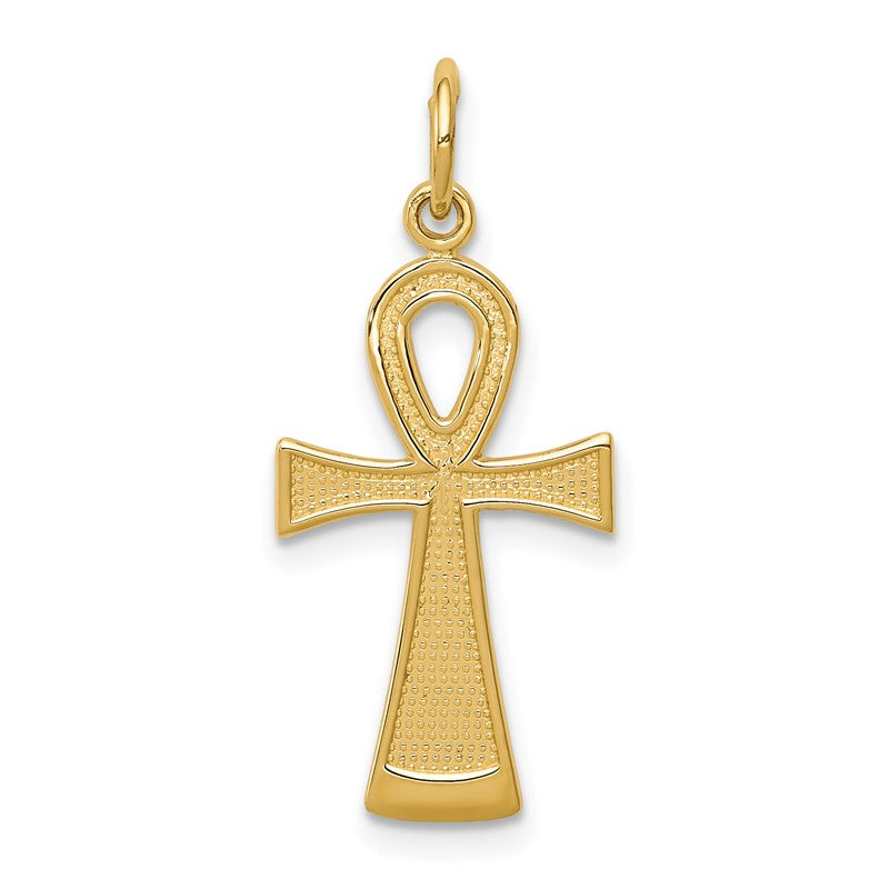 14k Ankh Cross Charm K399