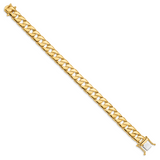 14K 20 inch 10.2mm Hand Polished Fancy Link with Box Catch Chain LK141