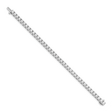 14k White Gold Complete 10.8 carat Round AAA Diamond 4-prong 7 inch Tennis Bracelet X2046WAAA