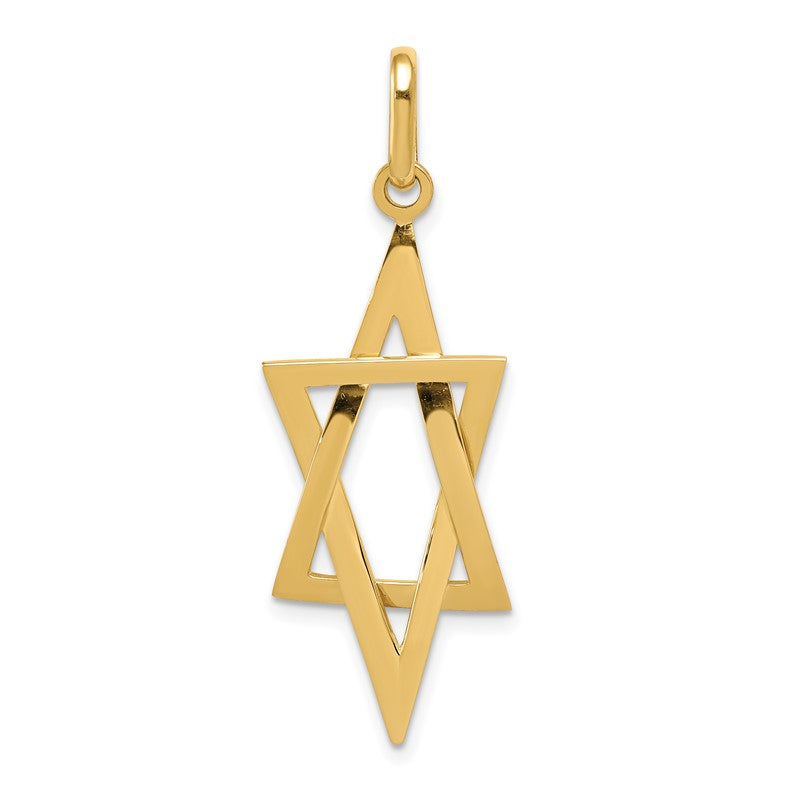 14k Elongated Star of David Pendant K3796