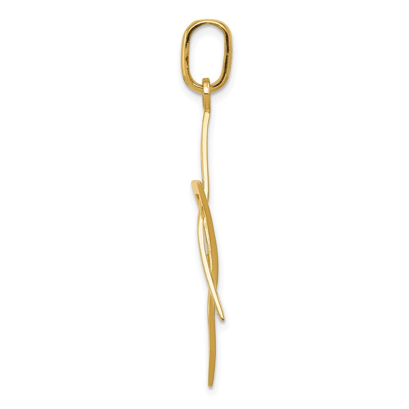 14k Elongated Star of David Pendant K3796